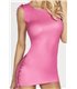 Wetlook-Minikleid mit Schnürdetails und transparentem Tüll | 7Heaven
