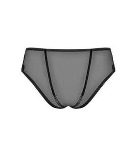 Transparenter Tüll-Slip mit zarter Stickerei | Petite Noir