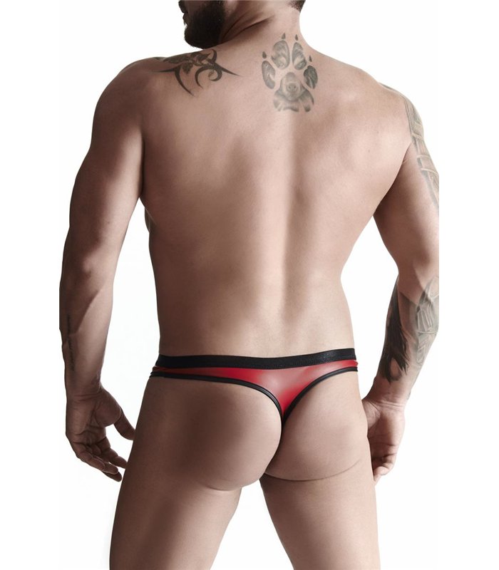 Dehnbarer Netz-String mit breitem Gummibund und transparentem Design | Regnes Fetish Planet
