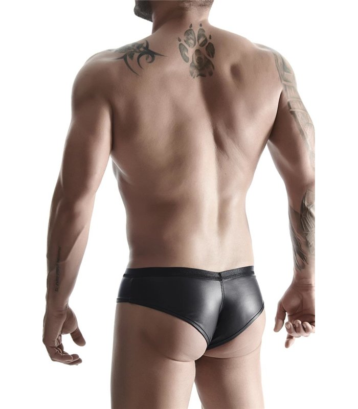 Wetlook-Herren-Slip mit Netz-Einsatz | Regnes Fetish Planet