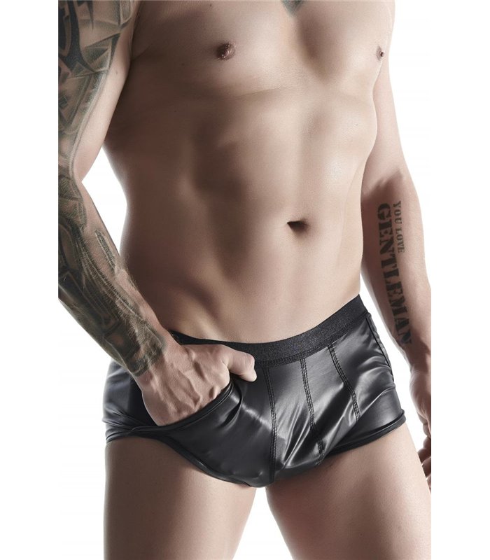 Wetlook Shorts mit Tasche und breitem Bund | Regnes Fetish Planet