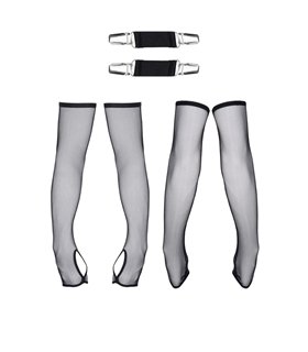 Netzstoff-Armstulpen mit Wetlook-Kante und Metallclips | Regnes Fetish Planet Netzstoff-Armstulpen mit Wetlook-Kante und Metallclips | Regnes Fetish Planet