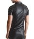 Herren Wet-Look Hemd mit Stehkragen und Metallknöpfen | Regnes Fetish Planet