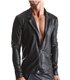 Slim-Fit Fliegerjacke aus Wetlock-Material mit Metallknöpfen | Regnes Fetish Planet