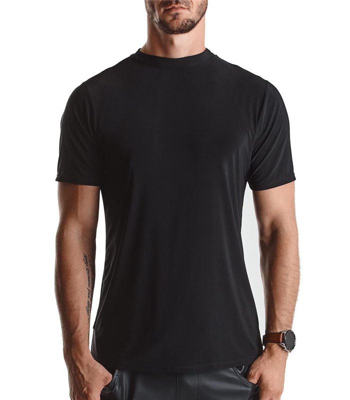 T-Shirt mit Reißverschluss hinten, durchgehend, zweiseitig | Regnes Fetish Planet