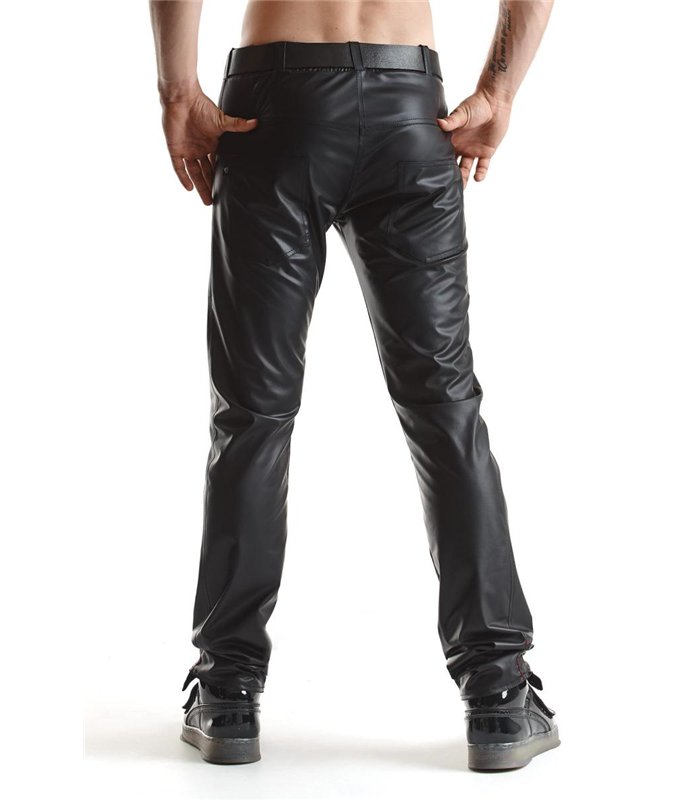 Herren Wetlook Hose mit tiefer Taille und Taschen | Regnes Fetish Planet