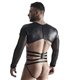 Transparentes Langarm-Netzshirt mit dehnbarem Harness-Einsatz | Regnes Fetish Planet