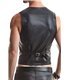 Elegante Herren-Weste mit geometrischen Steppungen und Metallschnalle | Regnes Fetish Planet