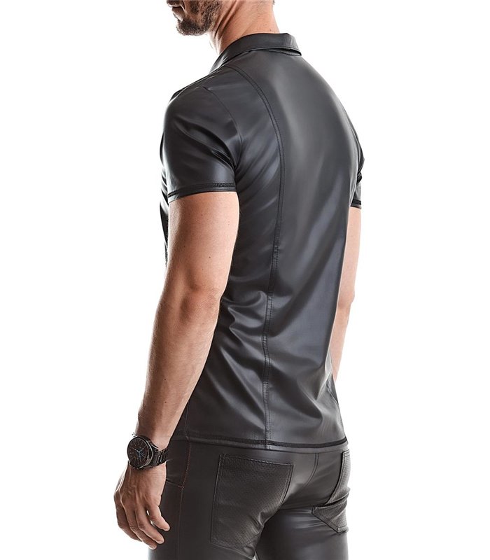 Herren Wetook Poloshirt mit vertikalen Nähten und RFP-Logo | Regnes Fetish Planet
