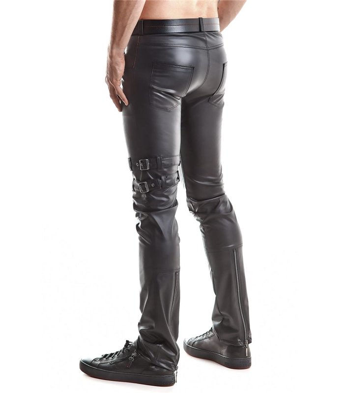 Herren Gothic Punk Hose mit Reißverschlüssen und Riemen | Regnes Fetish Planet