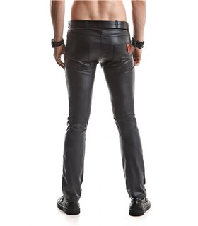 Herren Wetlook Hose mit Löchertaschen und Gürtelschlaufen | Regnes Fetish Planet Herren Wetlook Hose mit Löchertaschen und Gürtelschlaufen | Regnes Fetish Planet