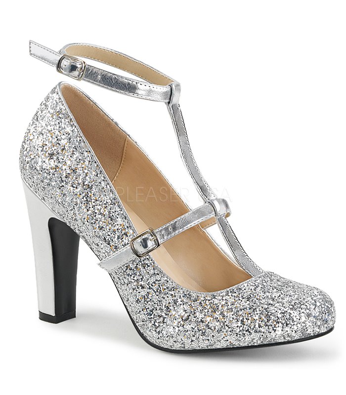 Pleaser Pumps Pleaser Pink Label QUEEN-01 silber