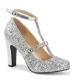Pleaser Pumps Pleaser Pink Label QUEEN-01 silber
