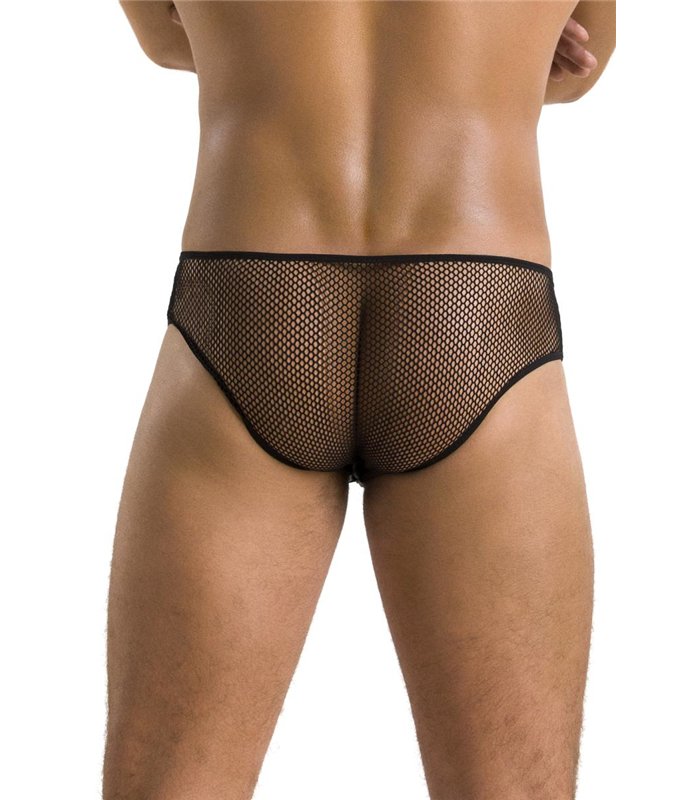 Herren Slip mit Schnürung aus Kunstleder und Netzmaterial | Passion Menswear
