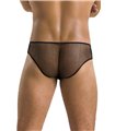 Herren Slip mit Schnürung aus Kunstleder und Netzmaterial | Passion Menswear Herren Slip mit Schnürung aus Kunstleder und Netzmaterial | Passion Menswear