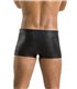 Herren Kunstleder Shorts mit seitlicher Öffnung und Gummibund | Passion Menswear