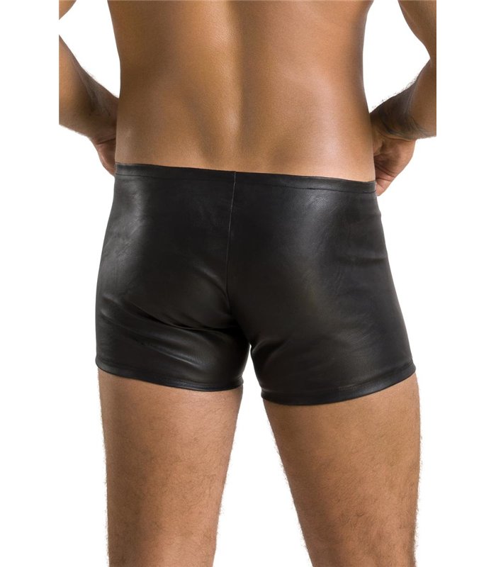 Herren Shorts aus matter Kunstleder mit seitlichen Reißverschluss | Passion Menswear