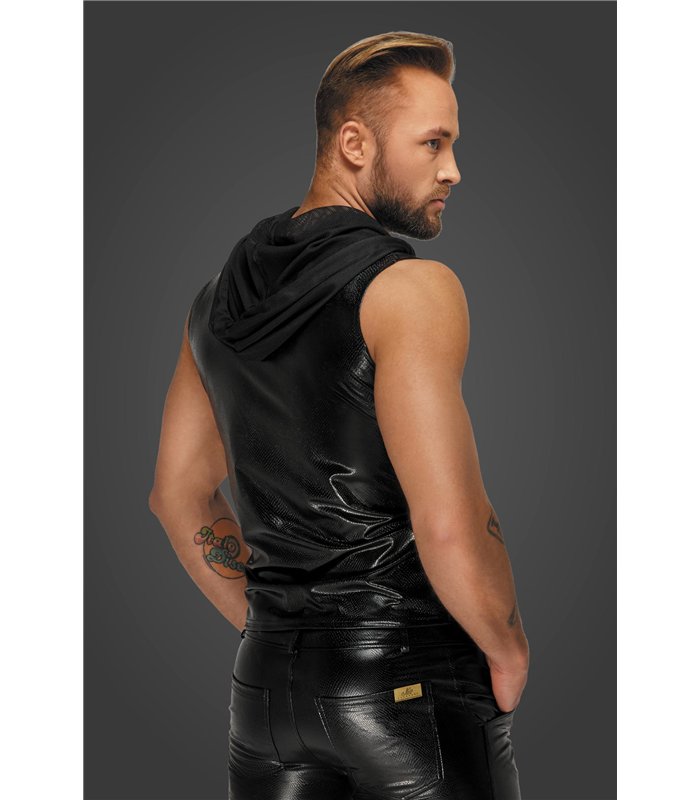 Kapuzenshirt mit Zwei-Wege Zipper Ärmellos Lounge Design | Noir Handmade Men