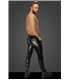 Wetlook Herren Hose mit Schlangen-Struktur und Reißverschluss | Noir Handmade Men