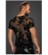 Flower Flock T-Shirt mit hochwertiger Flockstickerei | Noir Handmade Men