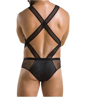 Männer Wetlook Body mit Netzeinsätzen und Gummibändern | Passion Menswear Männer Wetlook Body mit Netzeinsätzen und Gummibändern | Passion Menswear