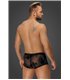 Herren Shorts mit floralem Flockdruck und offenem Hosensteg | Noir Handmade Men