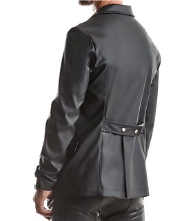 Herren Jacke in Lederoptik mit dekorativen Druckknöpfen | Regnes Fetish Planet Herren Jacke in Lederoptik mit dekorativen Druckknöpfen | Regnes Fetish Planet