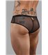 Transparenter Tüll-Slip mit Vinyl-Einsatz | Regnes Fetish Planet
