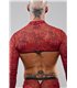 Dehnbarer Tüll-Crop-Top mit offenen Schultern | Regnes Fetish Planet