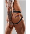Transparenter Herren-Tüll-Jockstrap mit Vinyl-Einsatz | Regnes Fetish Planet Transparenter Herren-Tüll-Jockstrap mit Vinyl-Einsatz | Regnes Fetish Planet