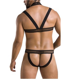 Harness Set mit Netzeinsätzen, Metallring und Gummibändern | Passion Menswear Harness Set mit Netzeinsätzen, Metallring und Gummibändern | Passion Menswear
