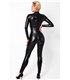 Powerwetlook Catsuit mit rückseitigem Reißverschluss | Noir Handmade