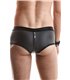 Herren Wetlook Shorts mit Reißverschluss und Druckknöpfen | Regnes Fetish Planet