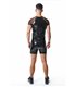 PVC Mesh T-Shirt mit Regenbogen-Patch für Herren | Regnes Fetish Planet