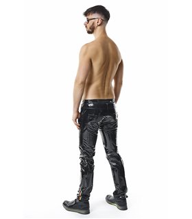 Herren Lack-Hose mit Taschen und Regenbogen-Akzent | Regnes Fetish Planet Herren Lack-Hose mit Taschen und Regenbogen-Akzent | Regnes Fetish Planet