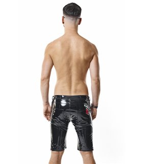 Herren PVC Shorts mit Metallring und Gürtelschlaufen | Regnes Fetish Planet Herren PVC Shorts mit Metallring und Gürtelschlaufen | Regnes Fetish Planet