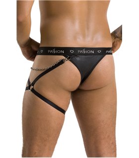 Männer String mit abnehmbarem Beinharness aus Kunstleder | Passion Menswear