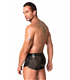 Perforierte Kunstleder-Shorts mit elegantem Strukturdesign | Noir Handmade Men