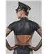 Militärisches Crop-Top mit Schulterklappen und Patches | Regnes Fetish Planet