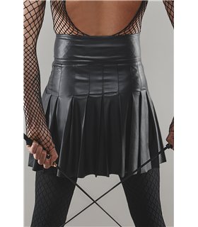 Eleganter Wetlook Faltenrock mit seitlichem Reißverschluss | Regnes Fetish Planet Eleganter Wetlook Faltenrock mit seitlichem Reißverschluss | Regnes Fetish Planet