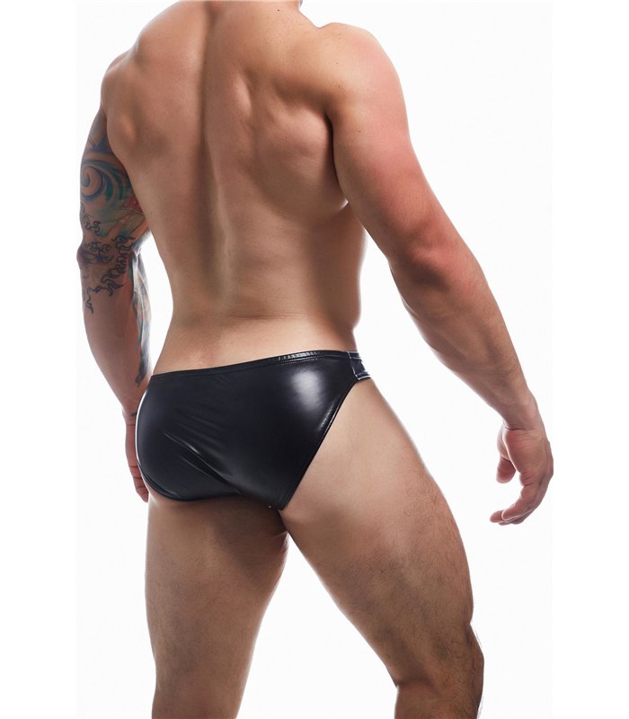 Knapper Herren-Slip aus glänzendem, elastischem Material | CUT4MEN
