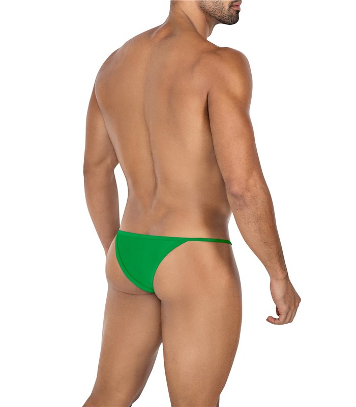 Herren-Tanga aus weicher Mikrofaser mit gummiertem Logo | CUT4MEN