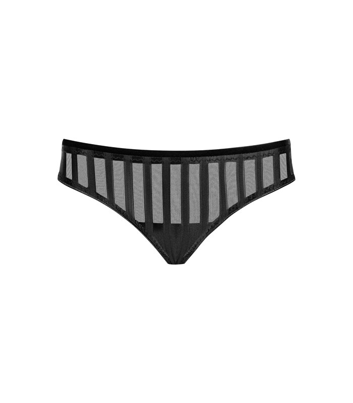Transparenter Tüll-String mit zarter Spitzenborte | Petite Noir