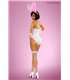 4-teiliges Hasen-Set mit Body, Armstulpen und Netzstrümpfen | Provocative