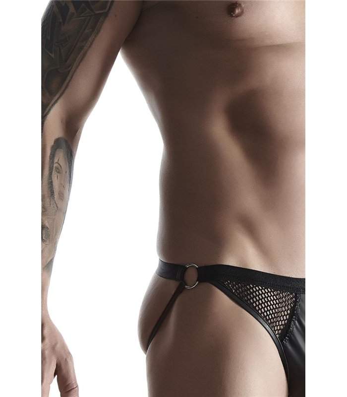 Wetlook Herren Netz-Slip mit breitem Gummibund | Regnes Fetish Planet