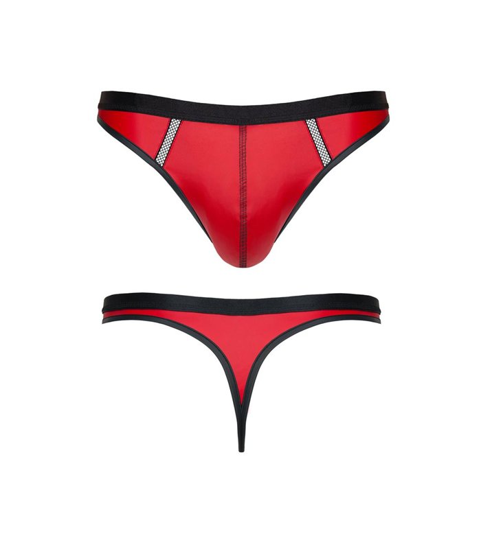 Dehnbarer Netz-String mit breitem Gummibund und transparentem Design | Regnes Fetish Planet