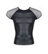 Transparentes Netz-T-Shirt mit glänzendem Wetlook-Akzent | Regnes Fetish Planet