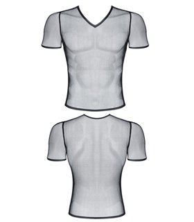 Transparentes Netz-T-Shirt mit mattem Wetlook-Saum | Regnes Fetish Planet Transparentes Netz-T-Shirt mit mattem Wetlook-Saum | Regnes Fetish Planet