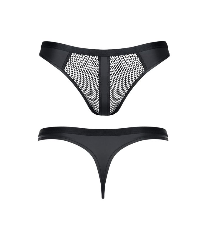 Transparenter Netz-Slip mit elastischem Bund aus Wetlook-Material | Regnes Fetish Planet