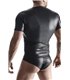 Transparenter Wetlook T-Shirt mit öffenbarem Brustbereich | Regnes Fetish Planet